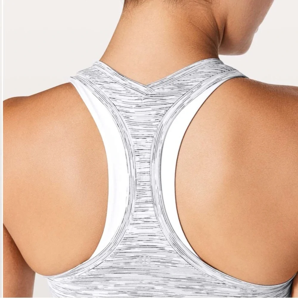 Lululemon Cool Racerback II Wee Are From Space Ice Grey Alpine White SZ 8